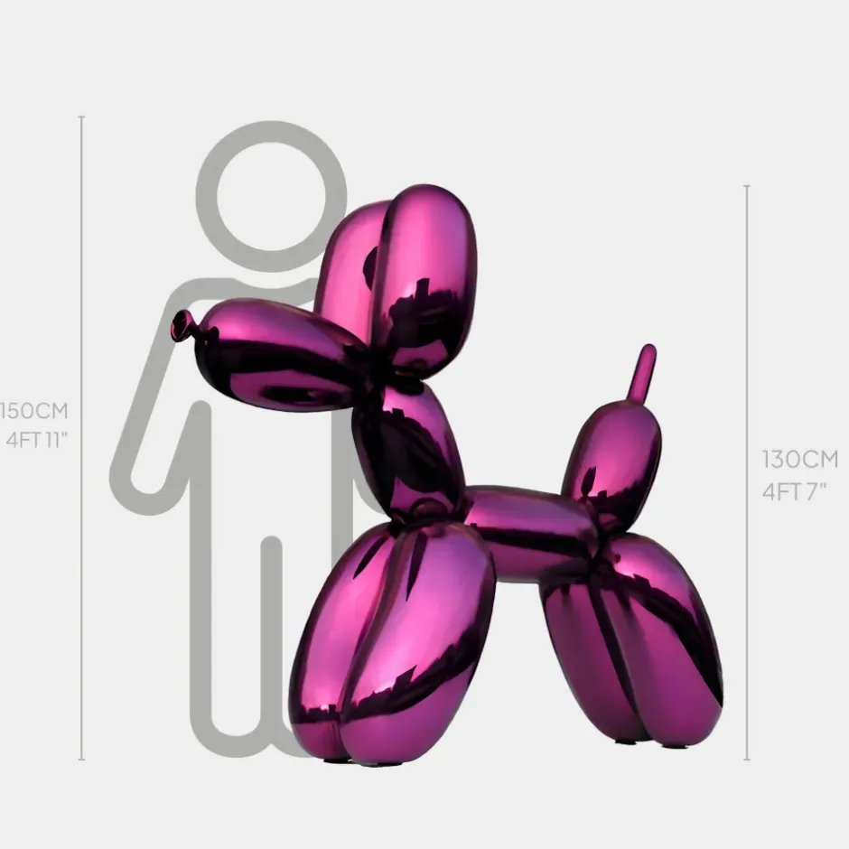 Statues & Sculptures Floor Standing|Balloon Dogs^Balloon Dog 130cm Purple Metal Garden Sculpture