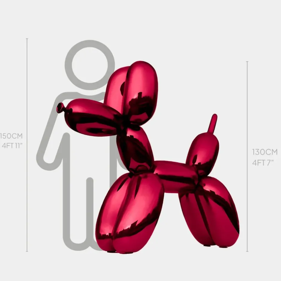 Statues & Sculptures Floor Standing|Balloon Dogs^Balloon Dog 130cm Red Fibreglass Indoor Sculpture