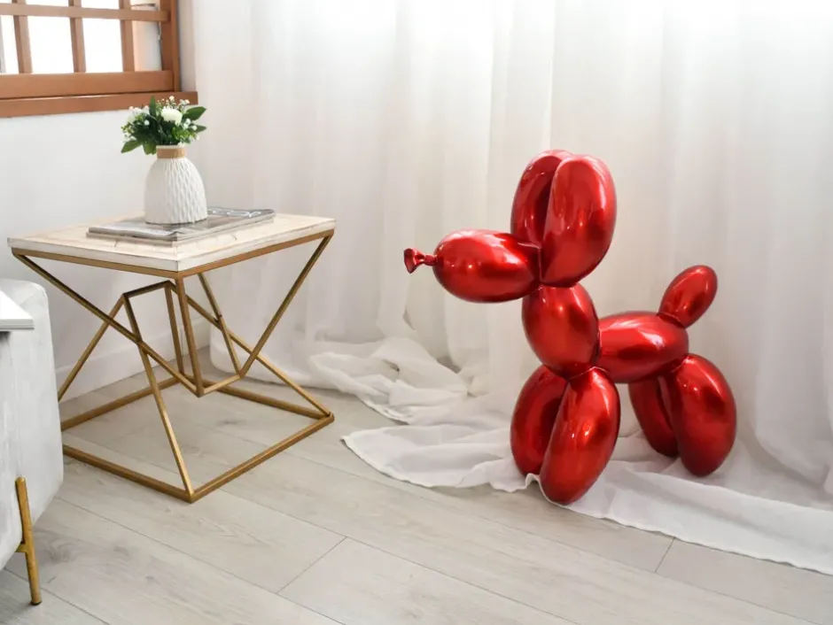 Statues & Sculptures Floor Standing|Balloon Dogs^Balloon Dog 62cm Red Resin Indoor Sculpture