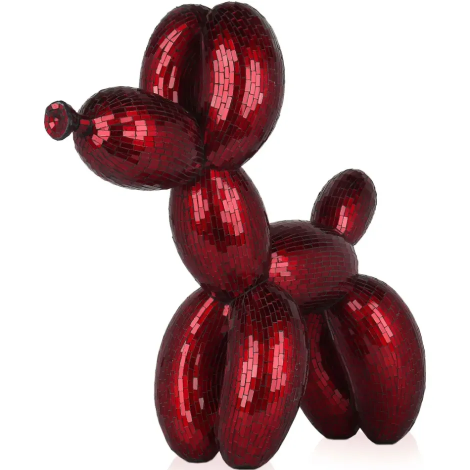 Statues & Sculptures Table Top|Floor Standing^Balloon Dog 60cm Red Resin Indoor Sculpture