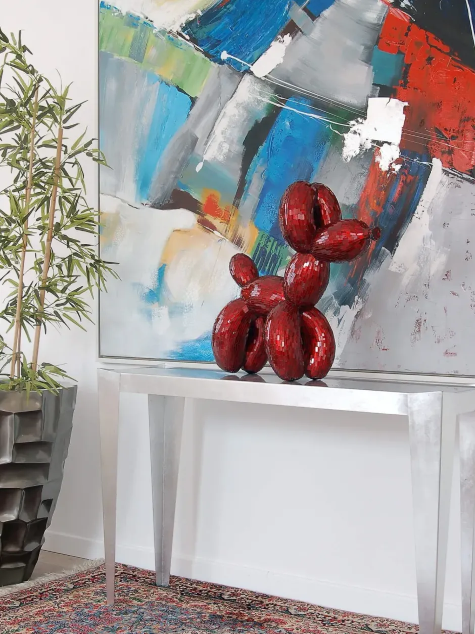 Statues & Sculptures Table Top|Floor Standing^Balloon Dog 60cm Red Resin Indoor Sculpture