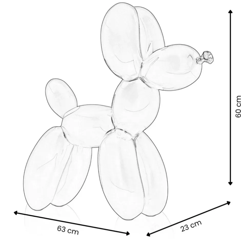 Statues & Sculptures Table Top|Floor Standing^Balloon Dog 60cm Red Resin Indoor Sculpture