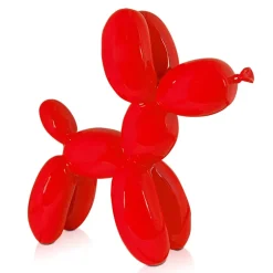Statues & Sculptures Table Top|Floor Standing^Balloon Dog 46cm Rosso Red Resin Indoor Sculpture