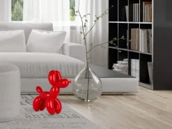 Statues & Sculptures Table Top|Floor Standing^Balloon Dog 46cm Rosso Red Resin Indoor Sculpture