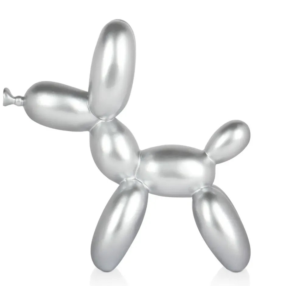 Statues & Sculptures Table Top|Balloon Dogs^Balloon Dog 27cm Silver Resin Indoor Sculpture