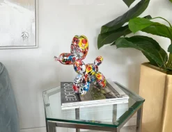 Statues & Sculptures Table Top|Graffiti^Balloon Dog 27cm Street Art Resin Indoor Sculpture