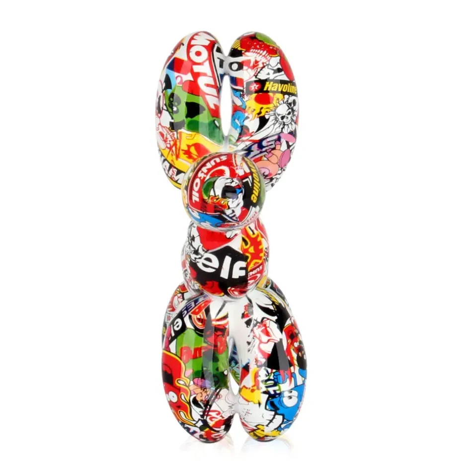 Statues & Sculptures Table Top|Graffiti^Balloon Dog 27cm Street Art Resin Indoor Sculpture