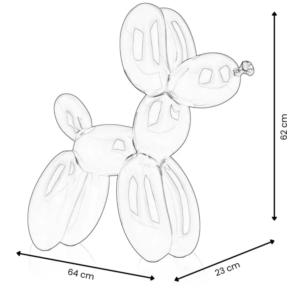 Statues & Sculptures Floor Standing|Balloon Dogs^Balloon Dog 62cm Yellow Resin Indoor Sculpture