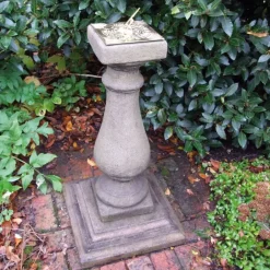 Statues & Sculptures Garden Sundials^Baluster Brass Stone Garden Sundial
