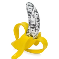 Statues & Sculptures Table Top|Contemporary^Banana Burst 35cm Yellow Resin Indoor Sculpture