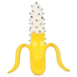 Statues & Sculptures Table Top|Contemporary^Banana Burst 35cm Yellow Stud Resin Indoor Sculpture