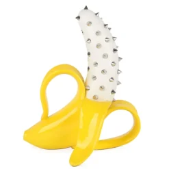 Statues & Sculptures Table Top|Contemporary^Banana Burst 35cm Yellow Stud Resin Indoor Sculpture