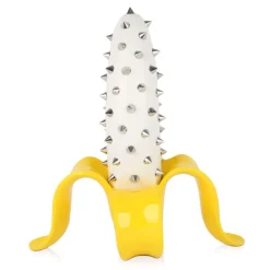Statues & Sculptures Table Top|Contemporary^Banana Burst 35cm Yellow Stud Resin Indoor Sculpture