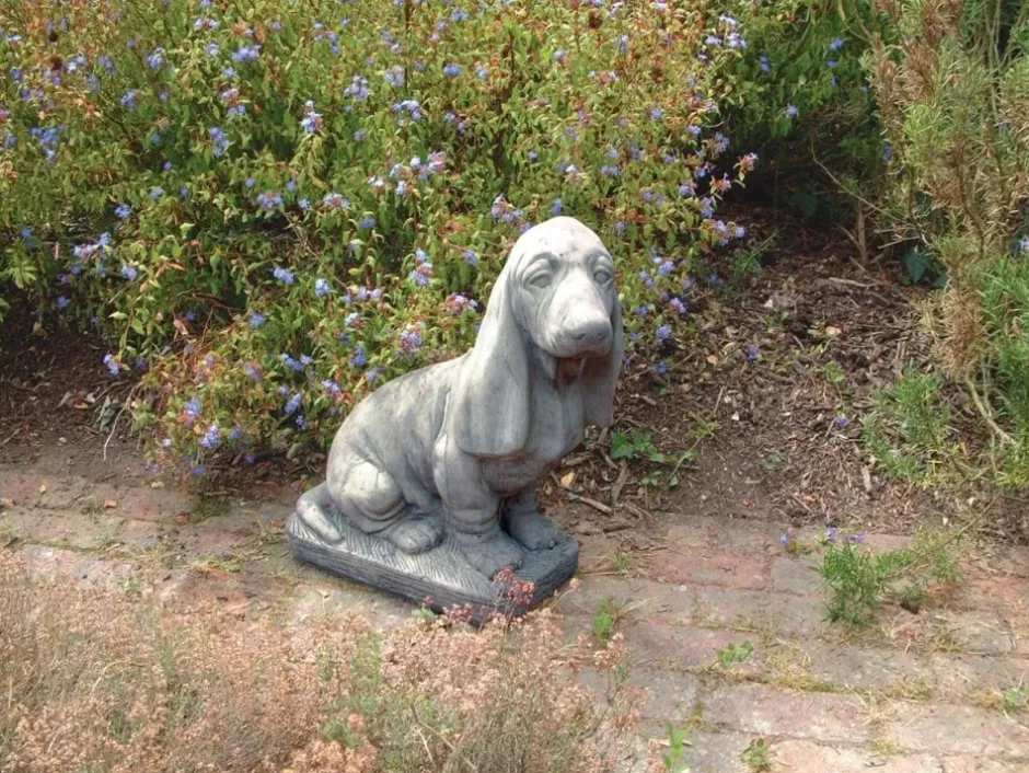 Statues & Sculptures Dogs^Basset Hound Stone Garden Ornament
