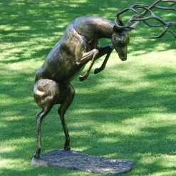 Statues & Sculptures Stags & Deers^Battling Stags Life-Size 140cm Bronze Metal Garden Statues