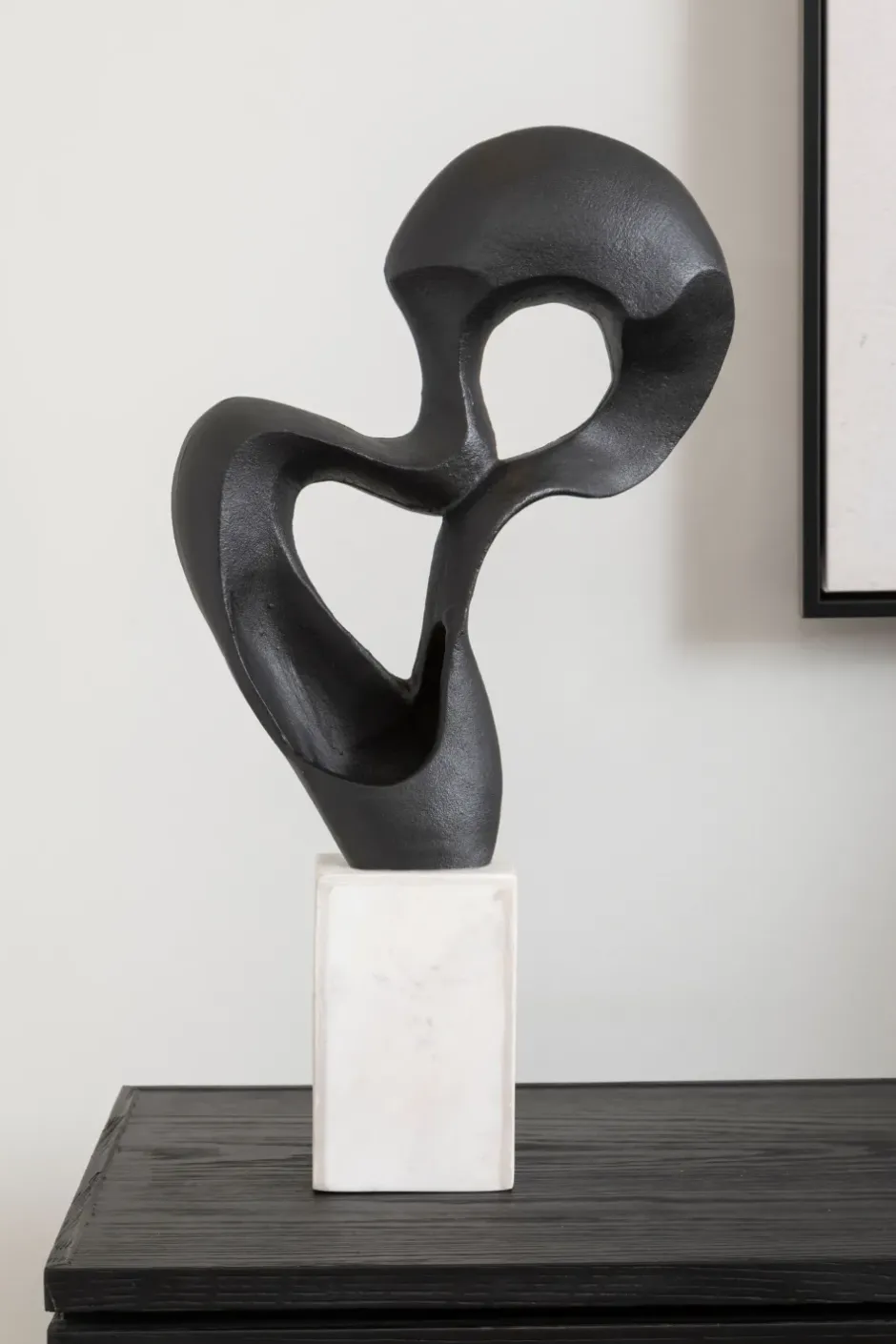 Statues & Sculptures Table Top|Abstract^Black Mirage 52cm Metal Indoor Sculpture