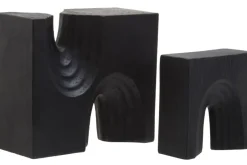 Statues & Sculptures Table Top|Abstract^Block Symphony 18cm Black Resin Indoor Sculptures