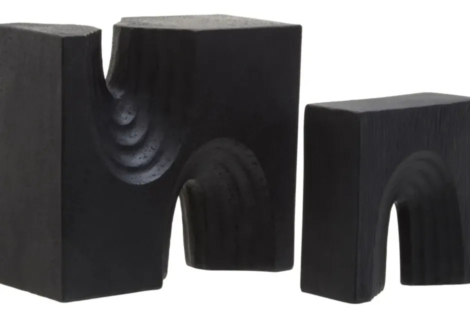 Statues & Sculptures Table Top|Abstract^Block Symphony 18cm Black Resin Indoor Sculptures