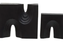 Statues & Sculptures Table Top|Abstract^Block Symphony 18cm Black Resin Indoor Sculptures