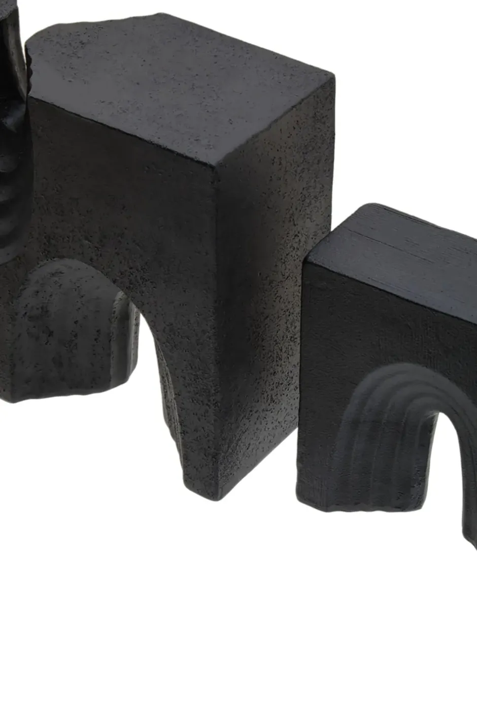 Statues & Sculptures Table Top|Abstract^Block Symphony 18cm Black Resin Indoor Sculptures