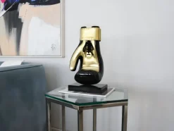 Statues & Sculptures Table Top|Contemporary^Boxing Hero 37cm Black Resin Indoor Sculpture