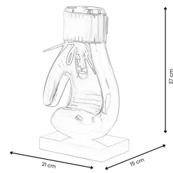 Statues & Sculptures Table Top|Contemporary^Boxing Hero 37cm Black Resin Indoor Sculpture