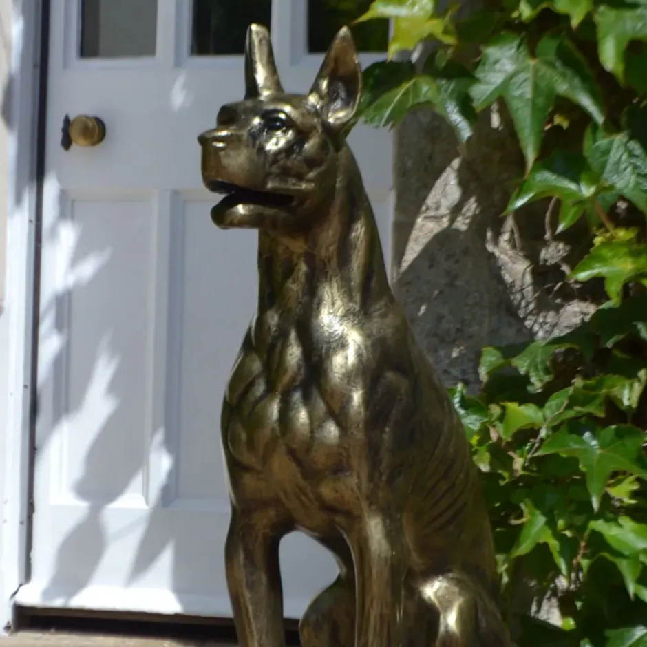 Statues & Sculptures Dogs^Bronson Great Dane Dog Bronze Metal Garden Statue