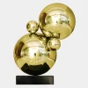 Statues & Sculptures Table Top|Abstract^Bubble Bobble 55cm Gold Metal Indoor Sculpture