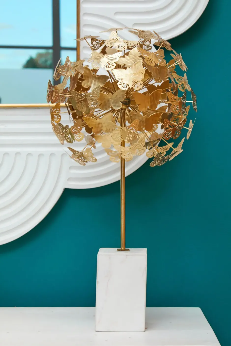 Statues & Sculptures Table Top|Abstract^Butterfly Mirage 64cm Gold Metal Indoor Sculpture