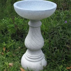 Statues & Sculptures Bird Baths^Buttermere Granite Resin Modern Garden Bird Bath