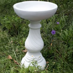 Statues & Sculptures Bird Baths^Buttermere Marble Resin Modern Garden Bird Bath