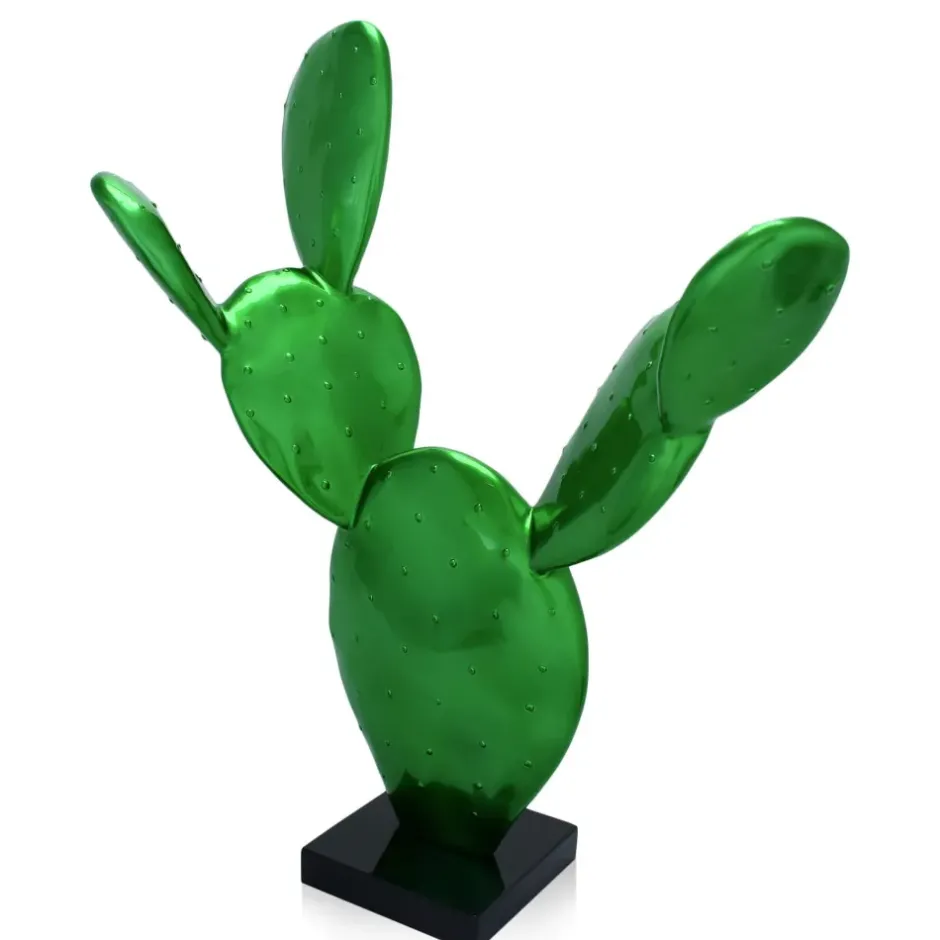 Statues & Sculptures Table Top|Contemporary^Cactus Bloom 61cm Green Resin Indoor Sculpture