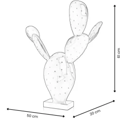 Statues & Sculptures Table Top|Contemporary^Cactus Bloom 61cm Yellow Resin Indoor Sculpture