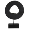 Statues & Sculptures Table Top|Abstract^Carbon Halo 53cm Black Wood Indoor Sculpture