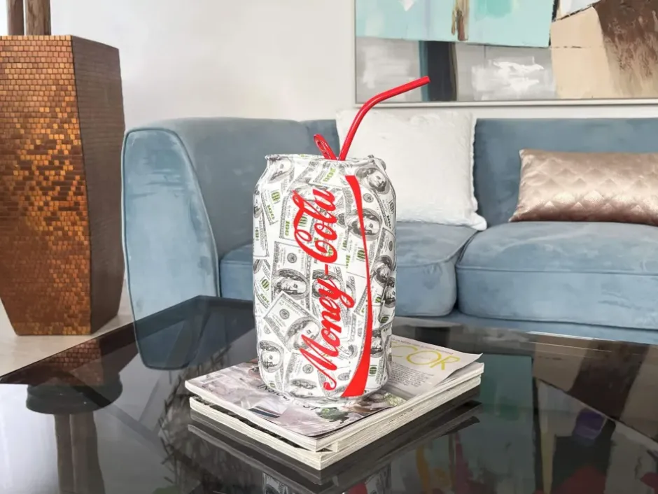 Statues & Sculptures Table Top|Pop Art^Cash Can 39cm Pop Art Resin Indoor Sculpture