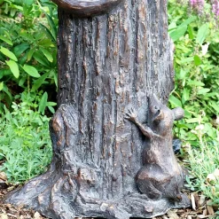 Statues & Sculptures Cats^Cat & Mouse Bronze Resin Garden Ornament