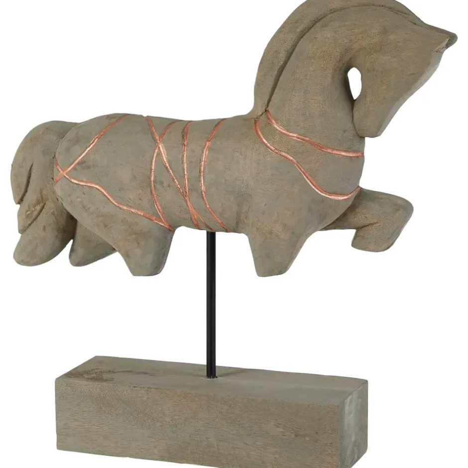 Statues & Sculptures Table Top|Animals^Celestial Horse 40cm Wood Indoor Sculpture