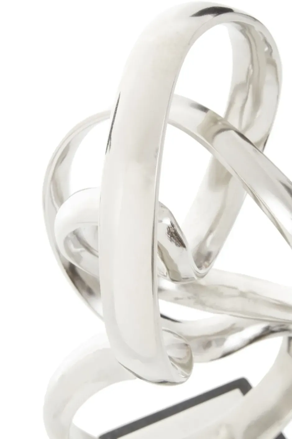 Statues & Sculptures Table Top|Abstract^Celestial Loop 46cm Silver Metal Indoor Sculpture