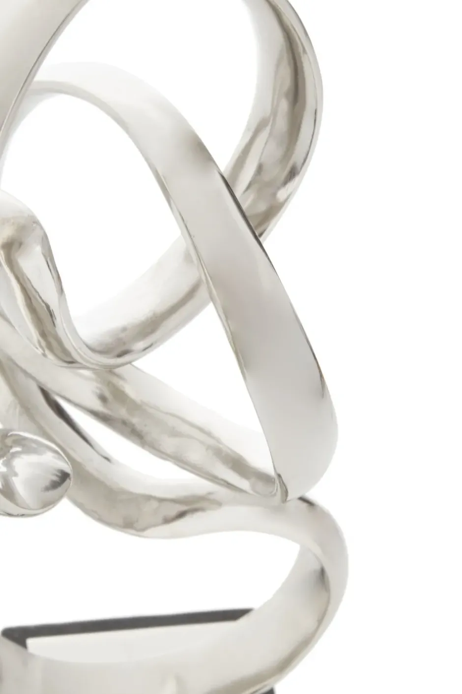 Statues & Sculptures Table Top|Abstract^Celestial Loop 46cm Silver Metal Indoor Sculpture