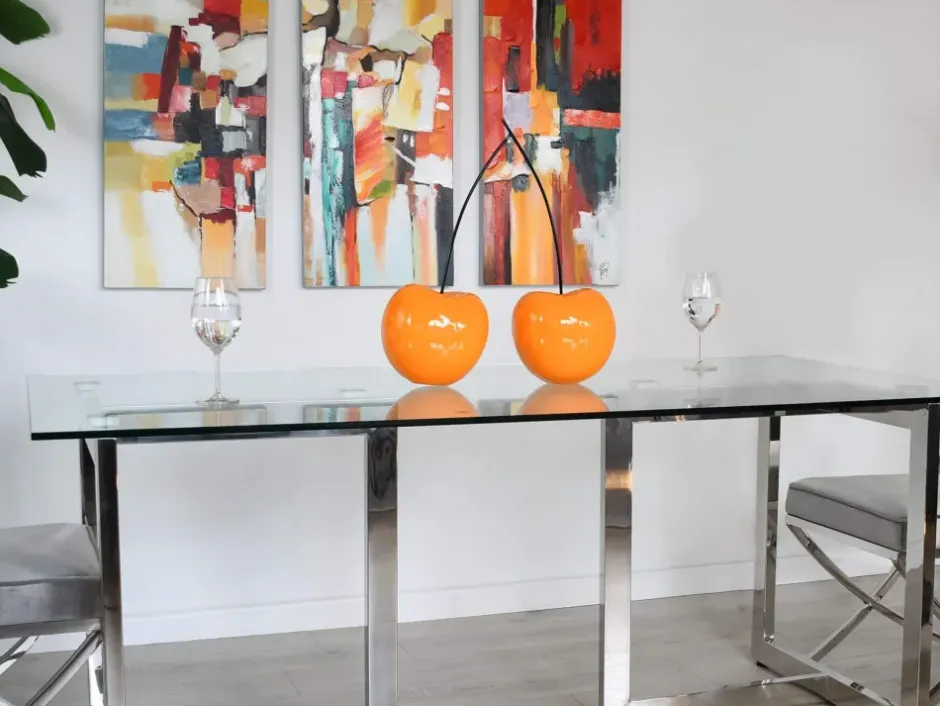Statues & Sculptures Table Top|Floor Standing^Cherry Fusion 55cm Orange Resin Indoor Sculpture