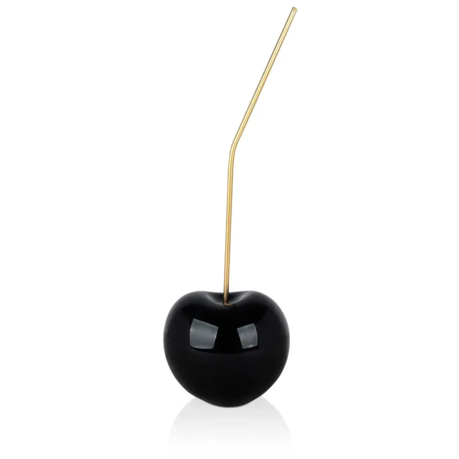 Statues & Sculptures Table Top|Contemporary^Cherry Pop 44cm Black Resin Indoor Sculpture