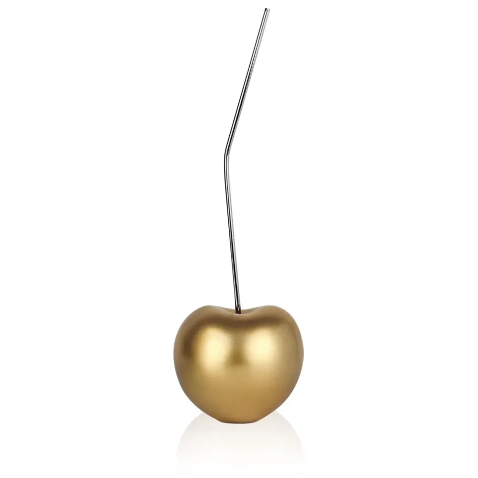 Statues & Sculptures Table Top|Contemporary^Cherry Pop 44cm Gold Resin Indoor Sculpture