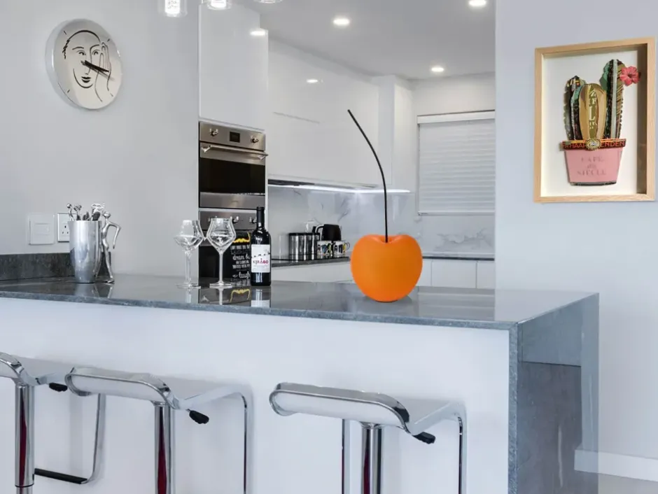 Statues & Sculptures Table Top|Floor Standing^Cherry Pop 54cm Orange Resin Indoor Sculpture