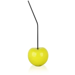 Statues & Sculptures Table Top|Contemporary^Cherry Pop 44cm Yellow Resin Indoor Sculpture