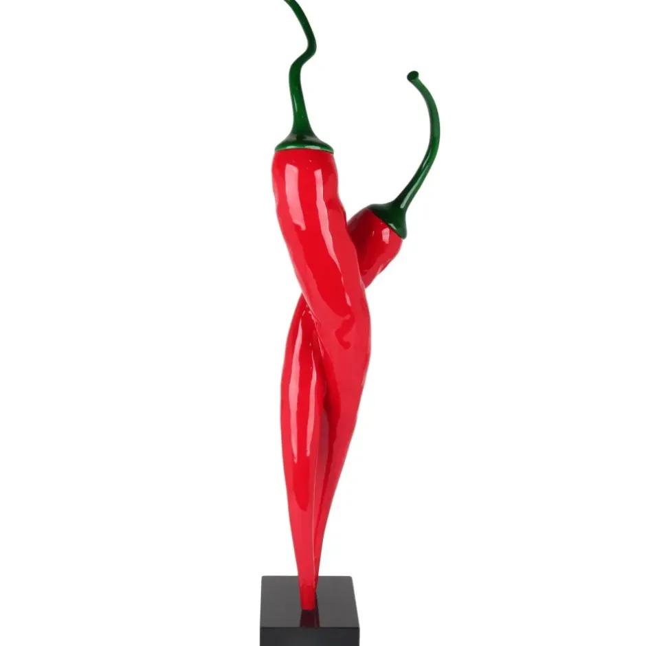 Statues & Sculptures Floor Standing|Contemporary^Chilli Fusion 88cm Red Resin Indoor Sculpture