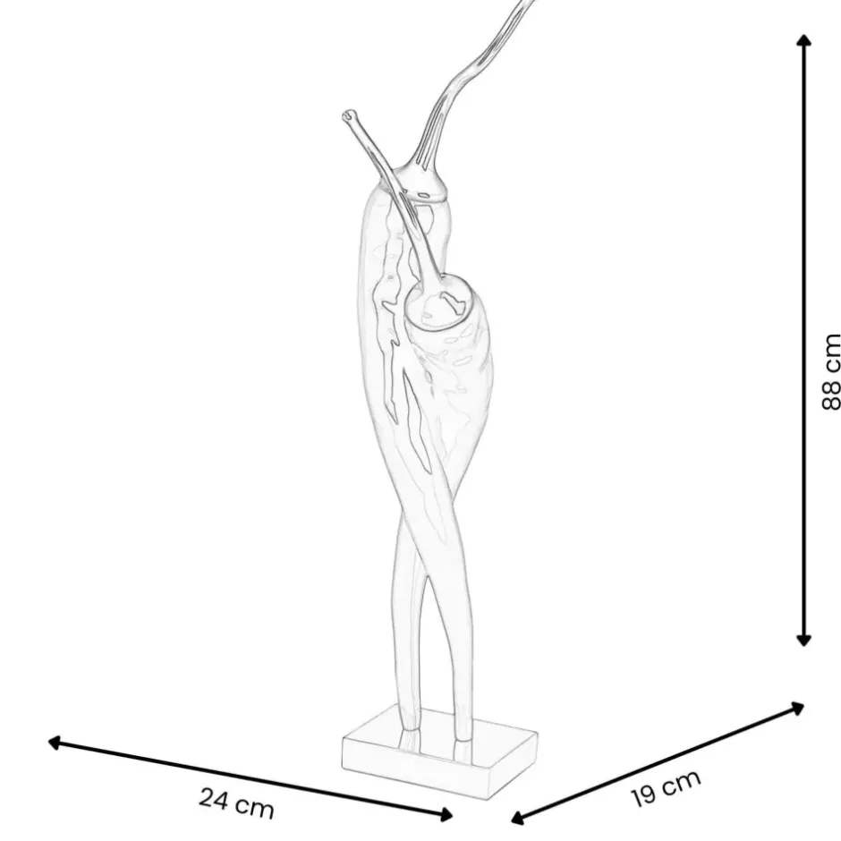Statues & Sculptures Floor Standing|Contemporary^Chilli Fusion 88cm Red Resin Indoor Sculpture