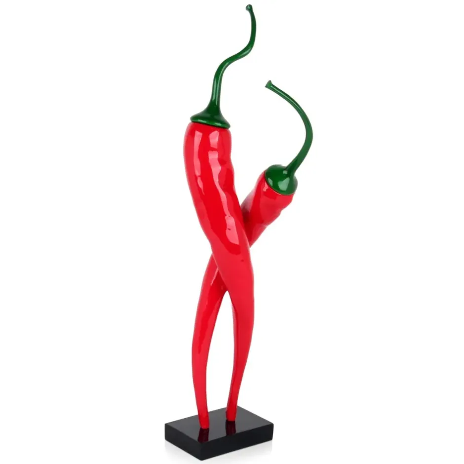 Statues & Sculptures Table Top|Contemporary^Chilli Fusion 59cm Red Resin Indoor Sculpture