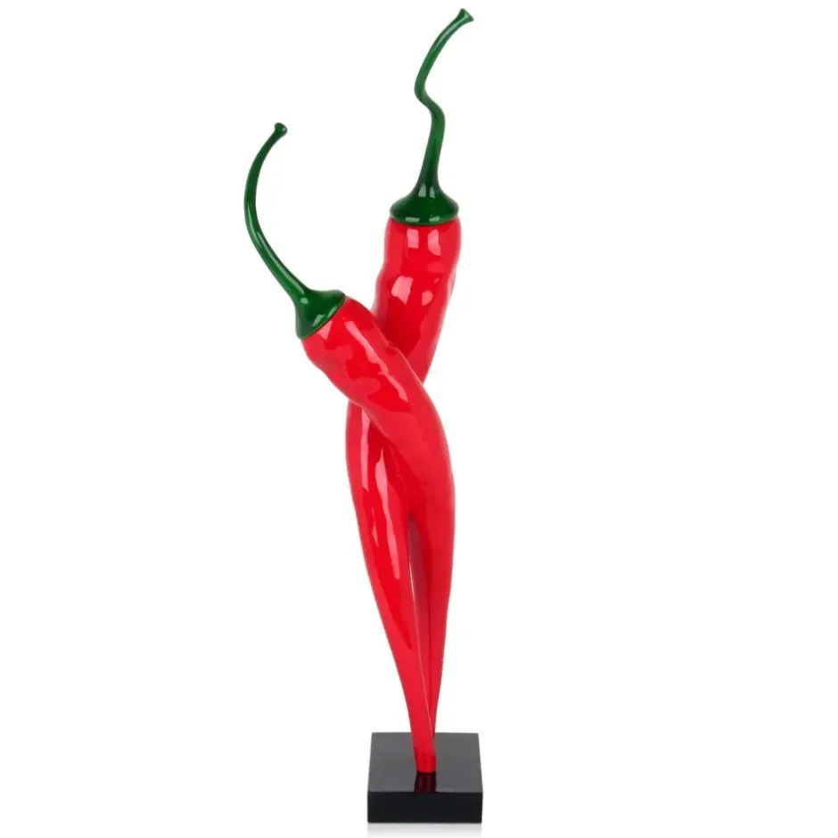 Statues & Sculptures Table Top|Contemporary^Chilli Fusion 59cm Red Resin Indoor Sculpture