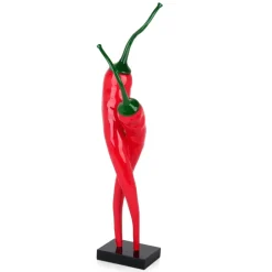 Statues & Sculptures Table Top|Contemporary^Chilli Fusion 59cm Red Resin Indoor Sculpture
