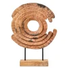Statues & Sculptures Table Top|Abstract^Circular Dance 48cm Wood Indoor Sculpture